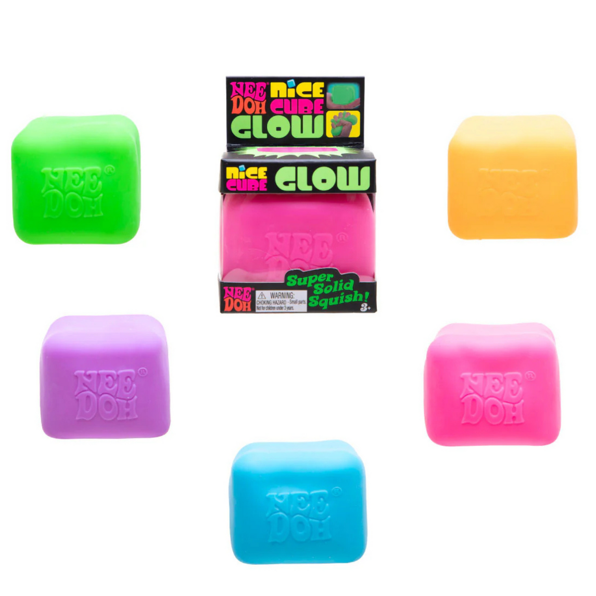 NeeDoh Nice Cube Glow In The Dark Calming Fidget Toy For All Ages needoh-nice-cube-glow-in-the-dark-calming-fidget-toy-for-all-ages