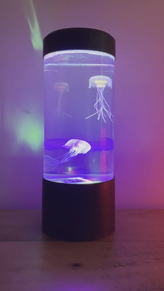 Jelly fish lamp turned on. 