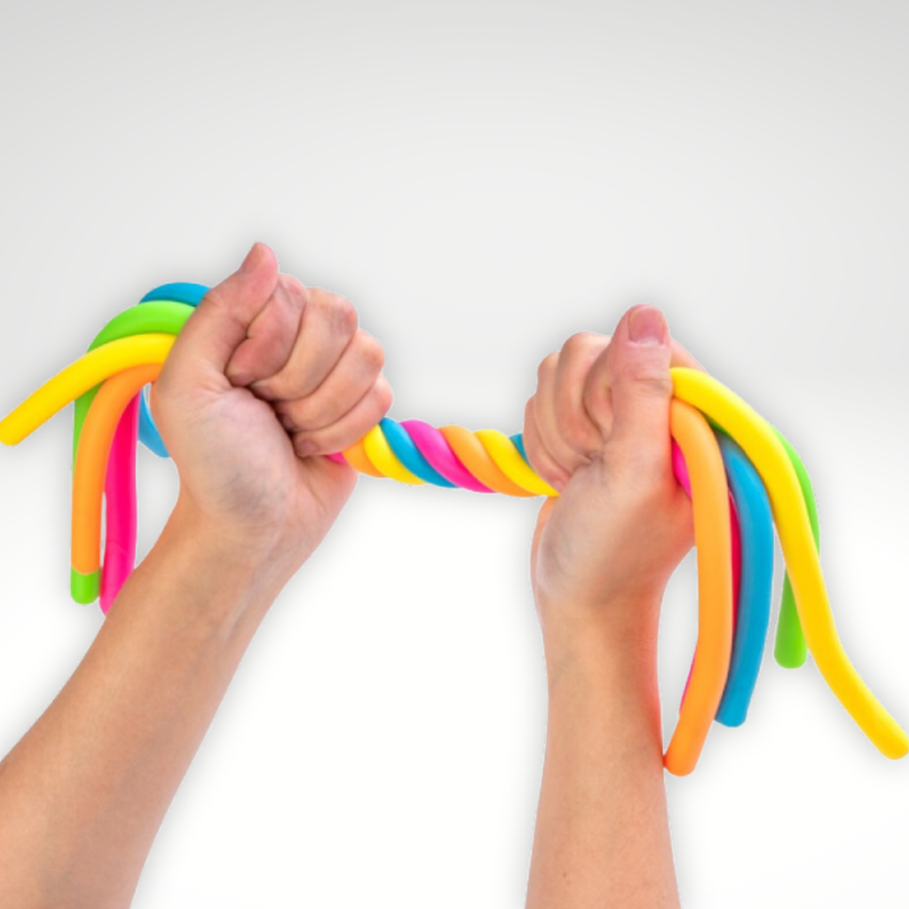 MDI Sensory Stretch Noodles- Classic & Glitter Pullie Pal Sensory Stretch Noodles | Fidget Toy Store Australia