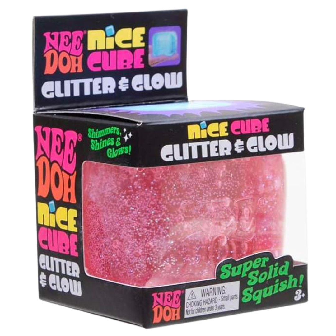 NeeDoh NICE Cube Glitter & Glow | Sensory Fidget Toy |Super Squeeze ...