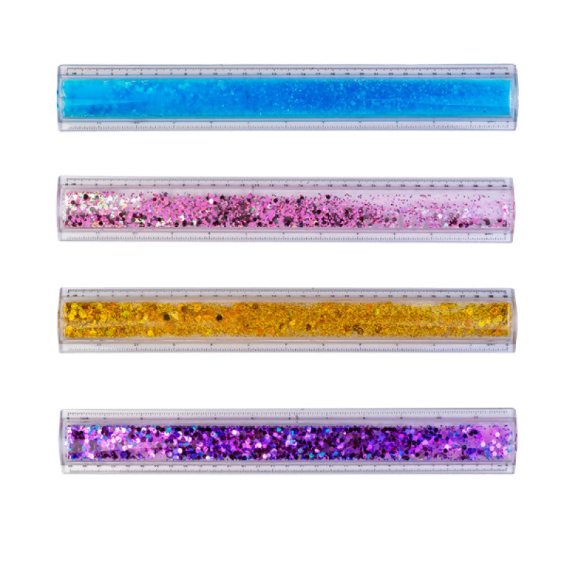 Sequin Glitter Fidget School Ruler | Quiet School Fidget Toy for Kids ...