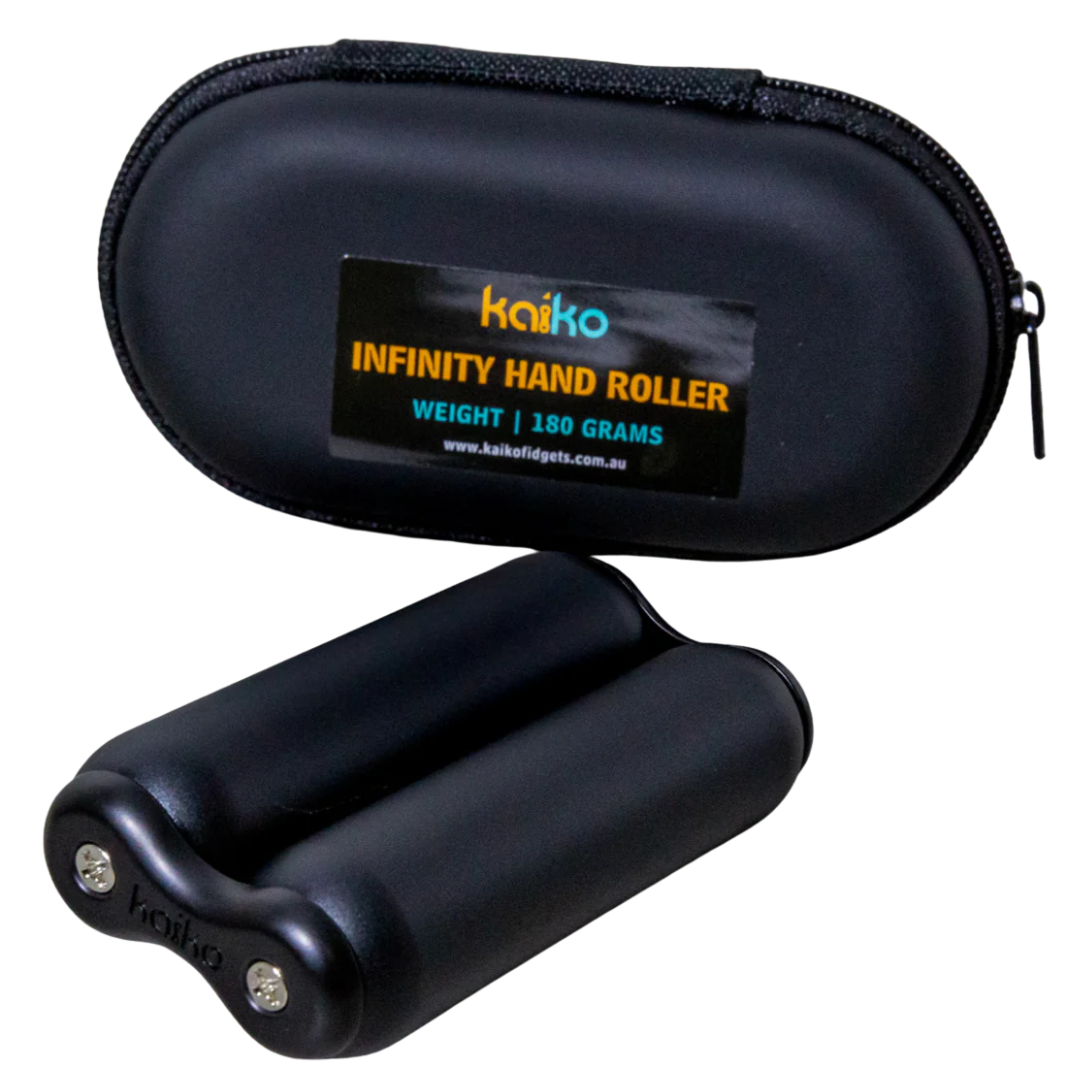 Kaiko Hand Roller Fidget | 180 Grams | Black or Oil Slick – The Sensory ...