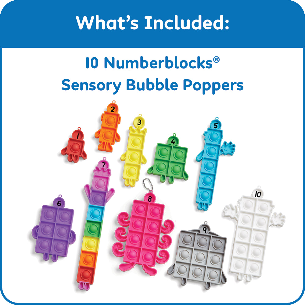 Adhd Sloth Numberblocks Sensory Bubble Poppers | Fine Motor Fidgets | ADHD Autism ...