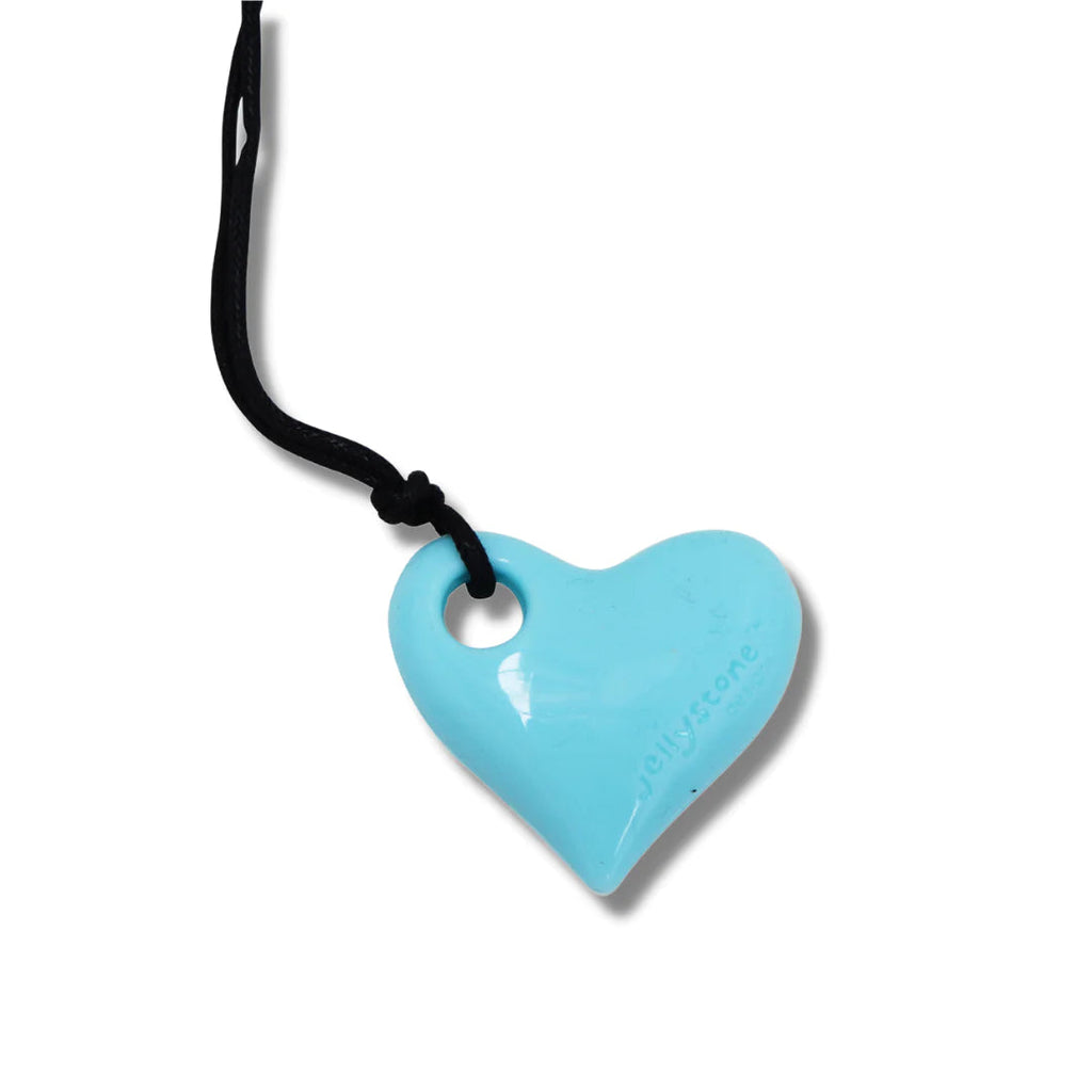 Jellystone Blue Jellystone Sensory Chewable Heart Necklace Chewable Necklace Jellystone | School Chew Tools Autism | Chewelry 