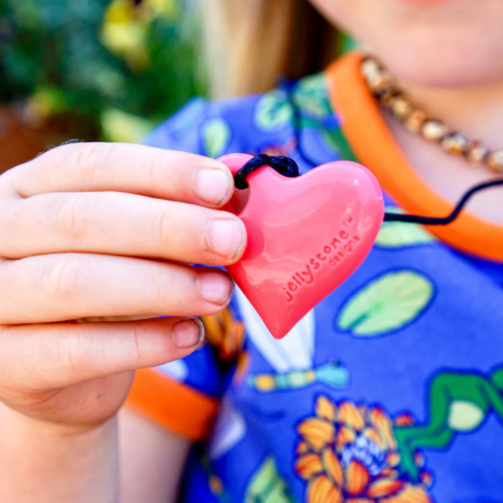 Jellystone Jellystone Sensory Chewable Heart Necklace Chewable Necklace Jellystone | School Chew Tools Autism | Chewelry 