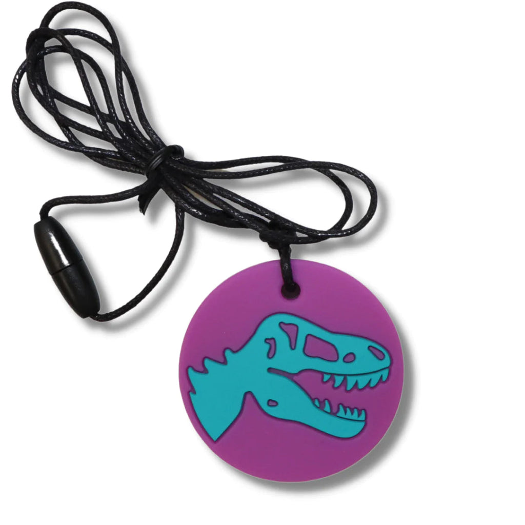 Jellystone Purple Jellystone Sensory Chewable Dinosaur Necklace Chewable Necklace Jellystone | School Chew Tools Autism | Chewelry 