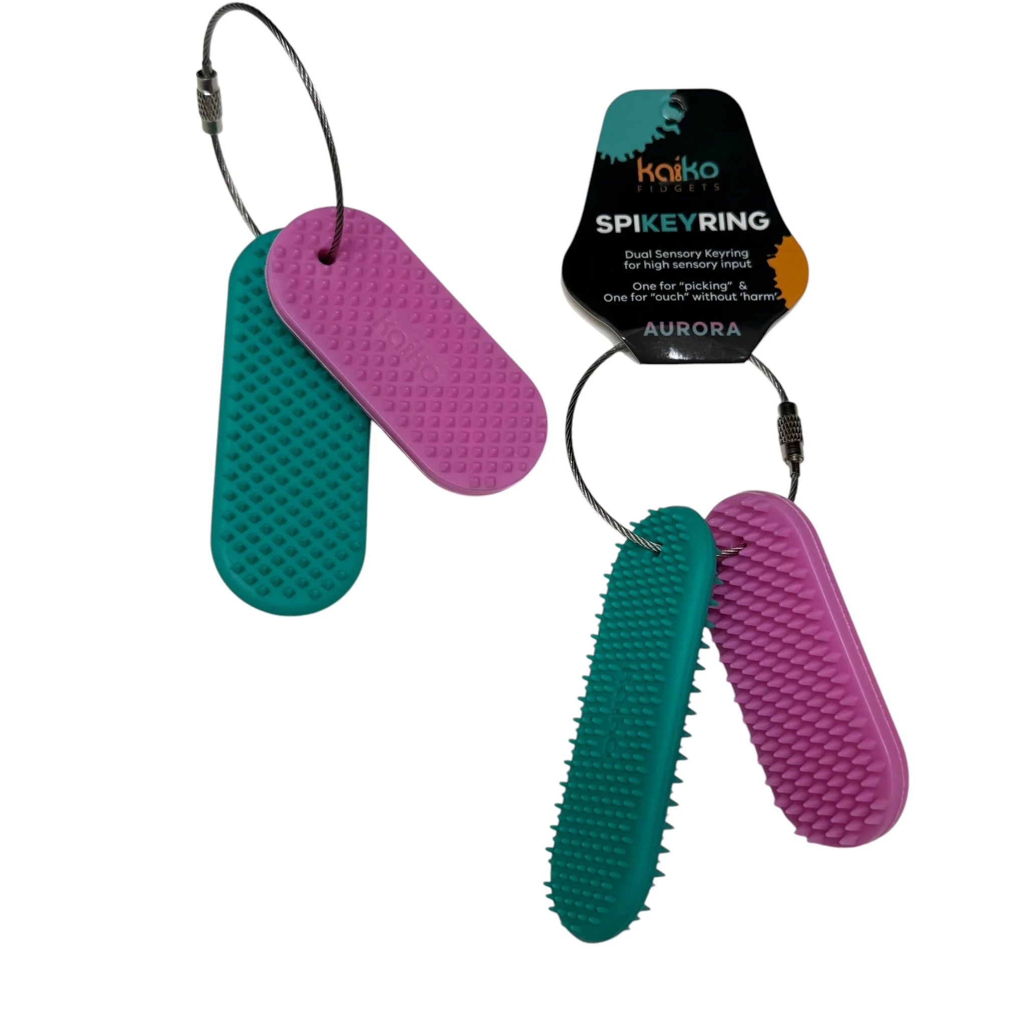 Portachiavi Fidget Sensoriale Spiky: Giocattolo Antistress Per Rilassarsi E Concentrarsi (Nero)