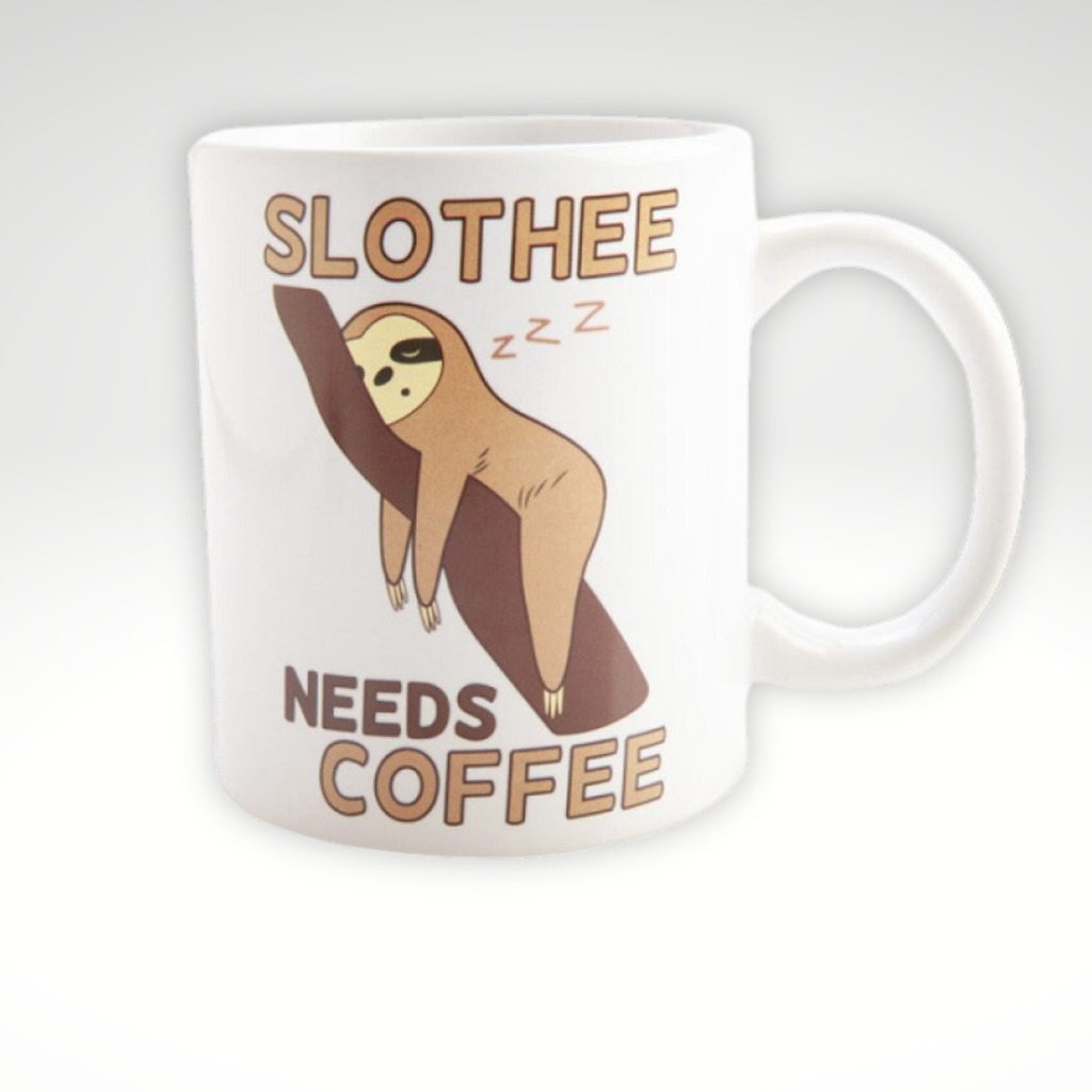 MDI Sloth Coffee Mug Slothee Needs Coffee Mug | Sloth Merch | Toy Store Australia
