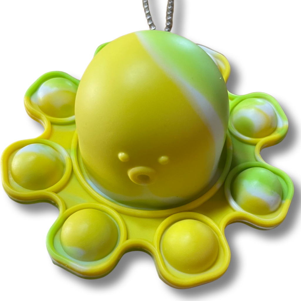 MDI Yellow/Green/White Push Pop it Reversible Fidget Octopus Push Pop it Fidget Octopus | Pop it Fidget Toy Shop Australia