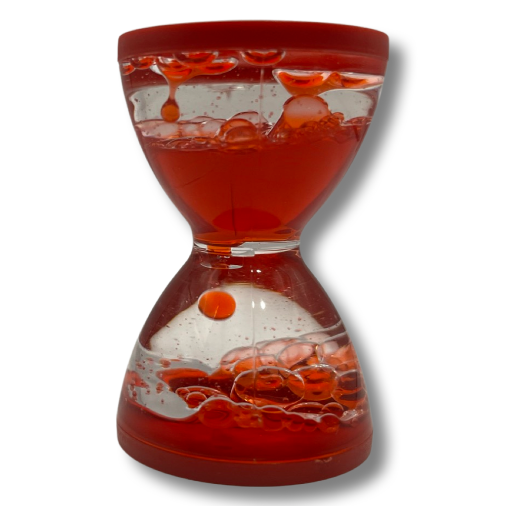 Sensory Sensations Red Mini Hourglass Sensory Liquid Drip Timer
