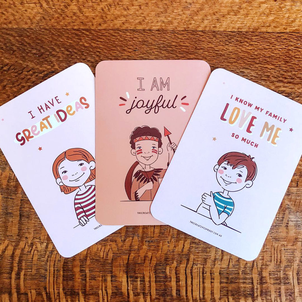 The Creative Sprout Positive Affirmation Cards for Kids- 26 Cards
