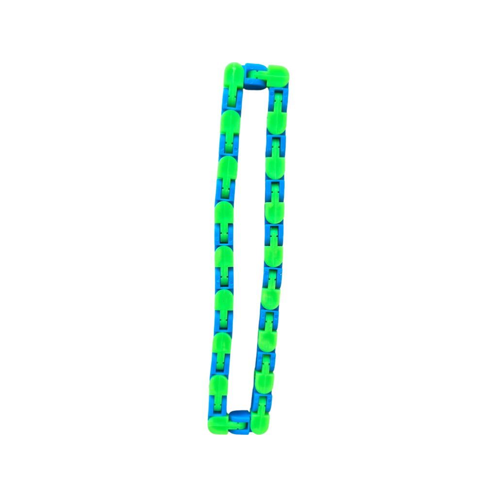 The Sensory Sloth Green & Blue Chain Link Fidget Puzzle