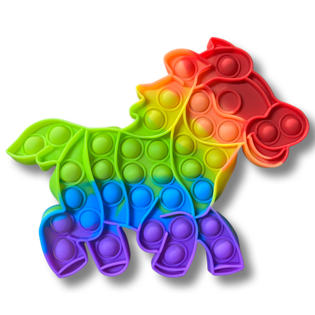 The Sensory Sloth Horse Rainbow Pop It Fidget- Assorted Designs Rainbow Pop It Fidget | Pop It Fidget Toy Shop Australia