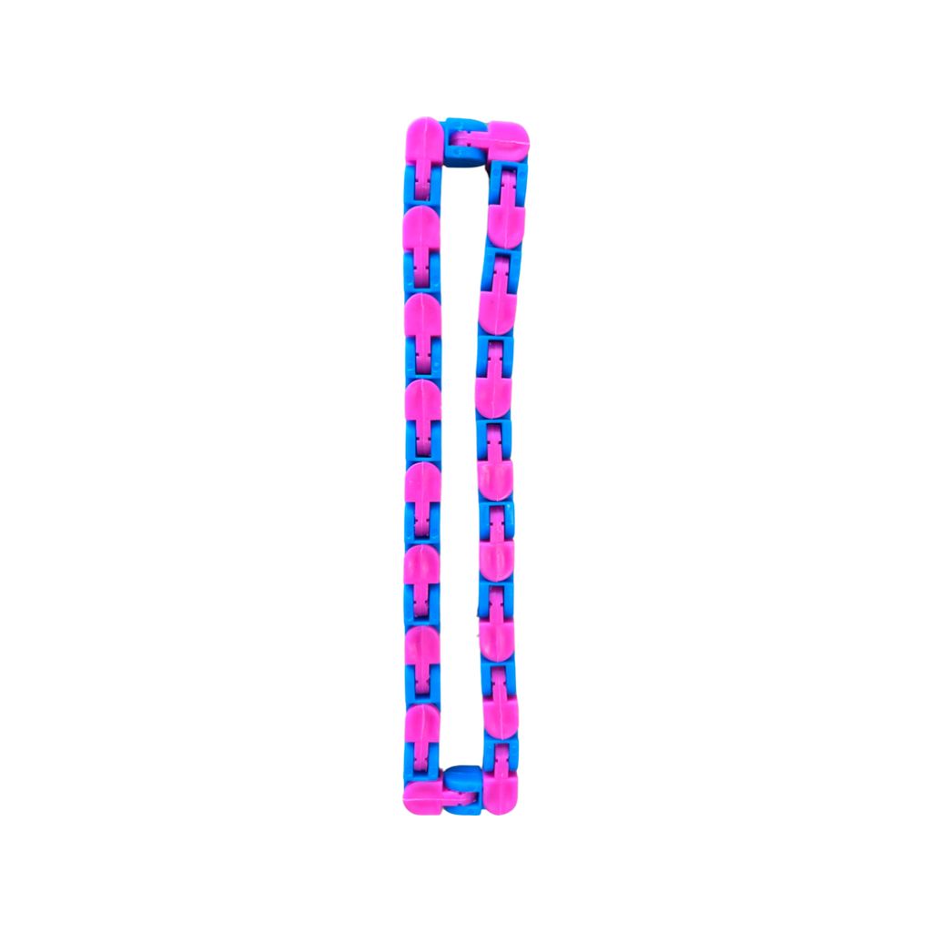 The Sensory Sloth Pink & Blue Chain Link Fidget Puzzle