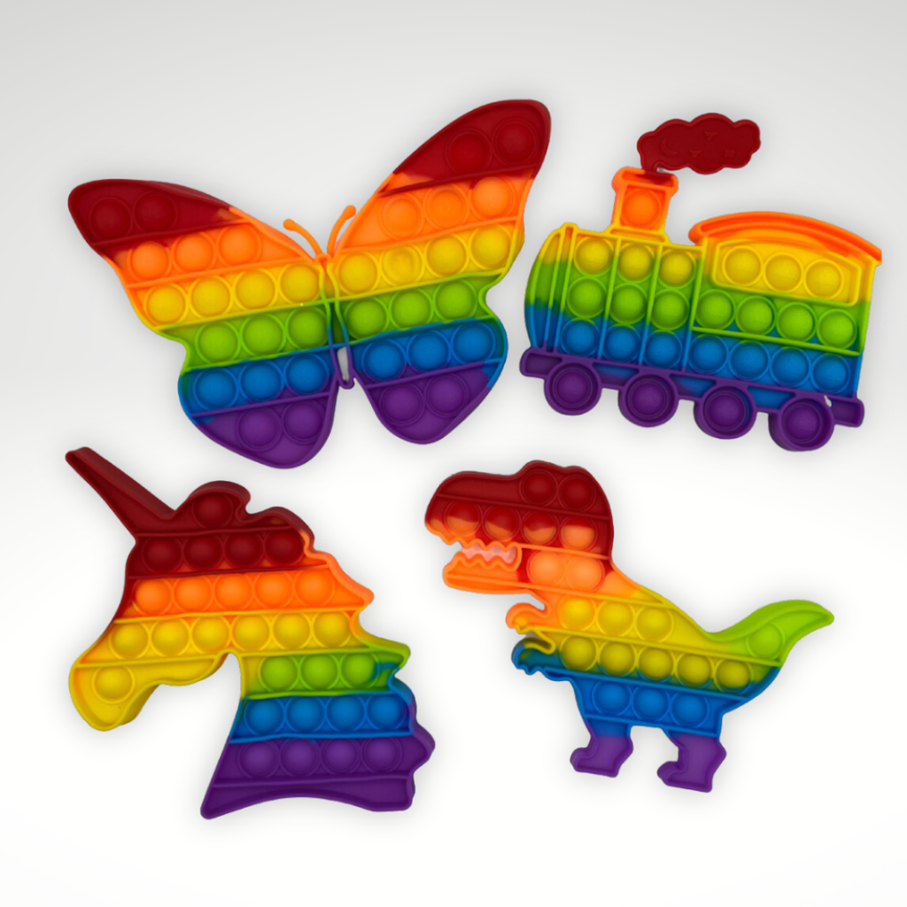 The Sensory Sloth Rainbow Pop It Fidget- Assorted Designs Rainbow Pop It Fidget | Pop It Fidget Toy Shop Australia