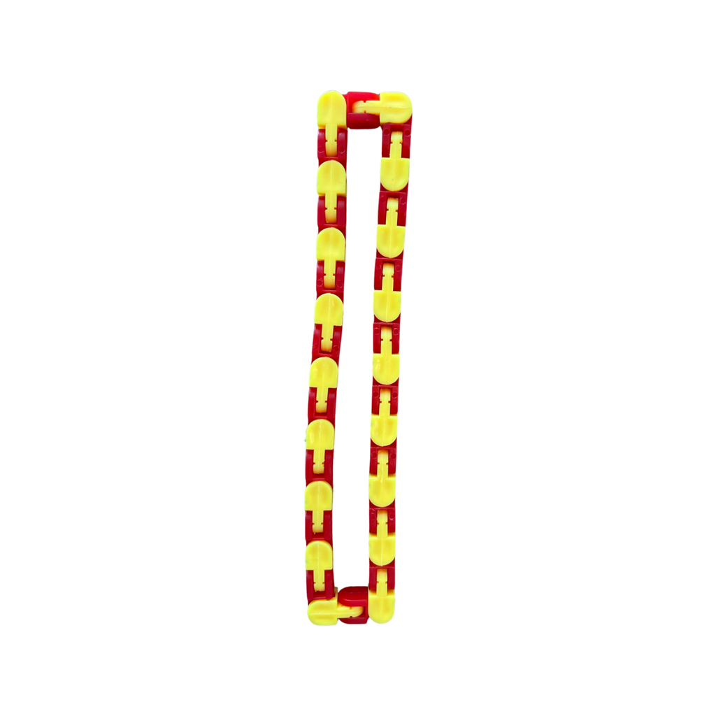 The Sensory Sloth Red & Yellow Chain Link Fidget Puzzle