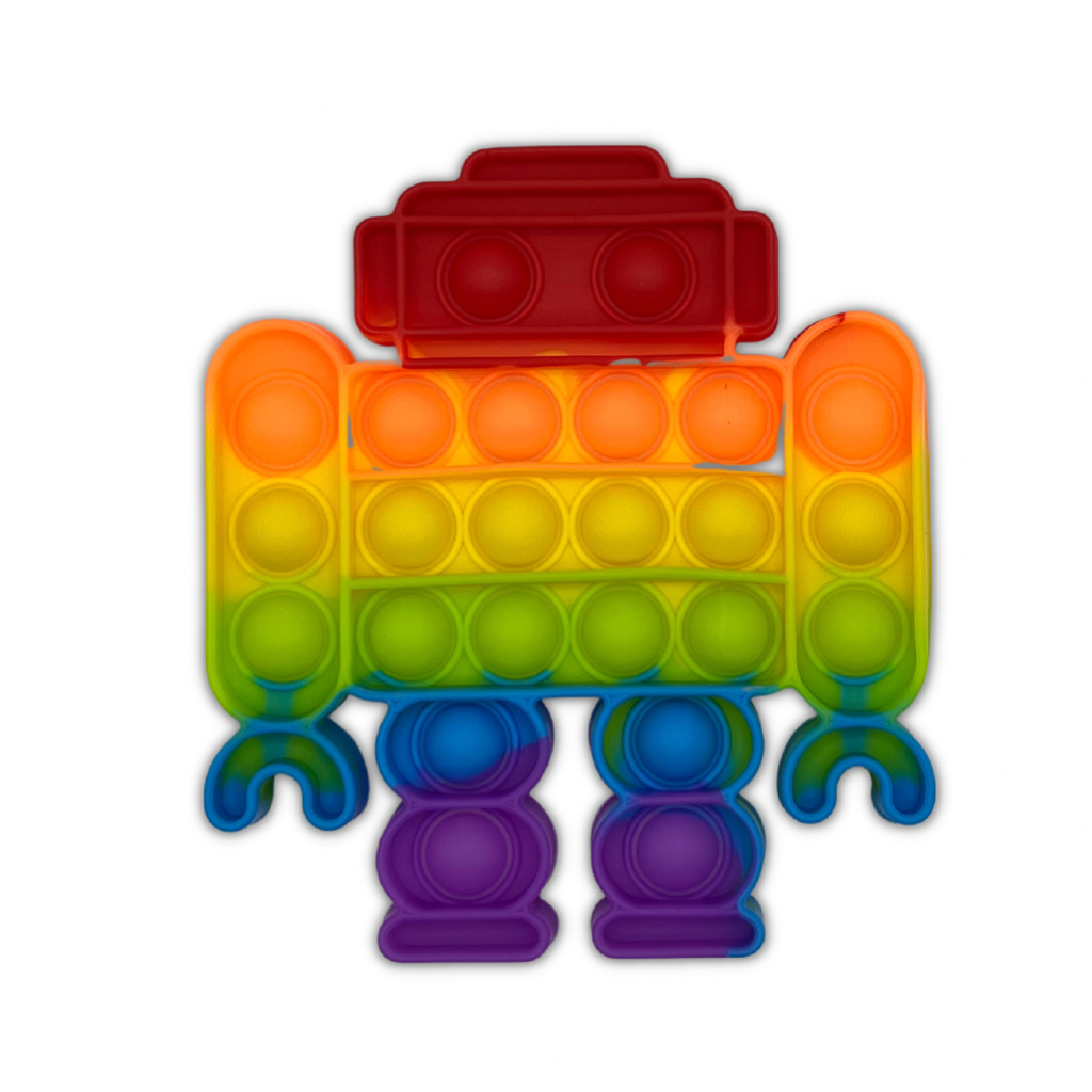 The Sensory Sloth Robot Rainbow Pop It Fidget Toy- Assorted Designs Rainbow Pop It Fidget | Pop It Fidget Toy Shop Australia