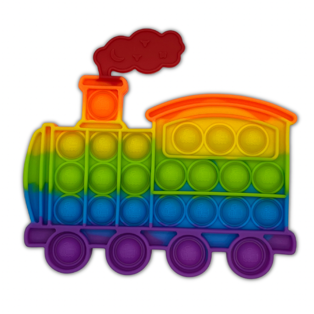 The Sensory Sloth Train Rainbow Pop It Fidget- Assorted Designs Rainbow Pop It Fidget | Pop It Fidget Toy Shop Australia