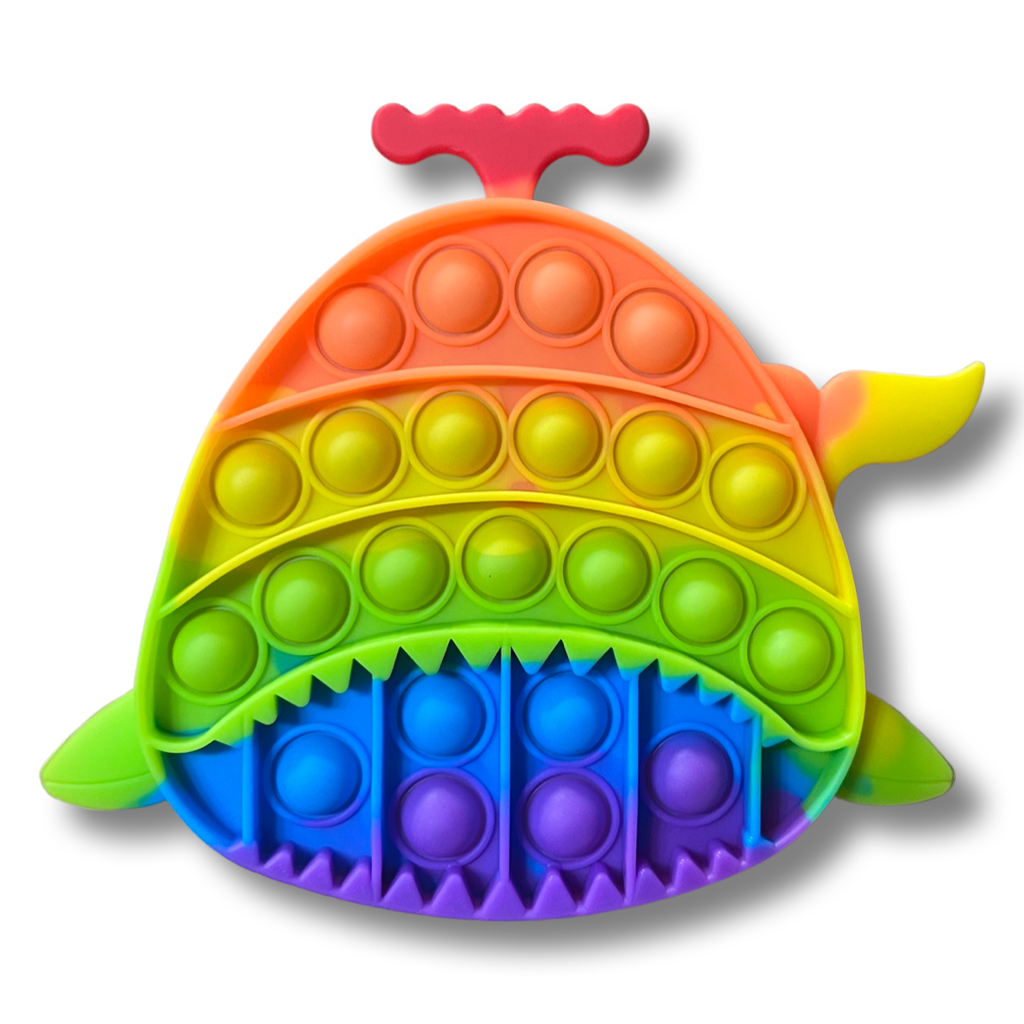 The Sensory Sloth Whale Rainbow Pop It Fidget- Assorted Designs Rainbow Pop It Fidget | Pop It Fidget Toy Shop Australia