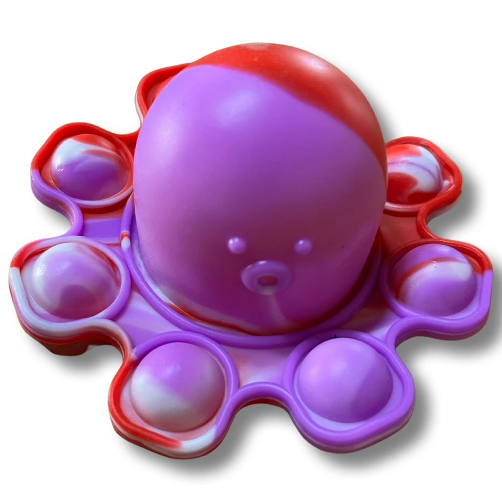 MDI Red/Purple/White Push Pop it Reversible Fidget Octopus Push Pop it Fidget Octopus | Pop it Fidget Toy Shop Australia